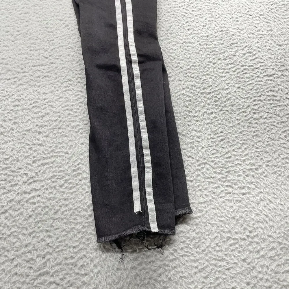 Articles of Society Jeans Womens 27 Black Side Stripes Raw Hem Skinny Fit - Picture 14 of 15